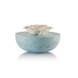Kvapų Difuzorius "Bowl" mėlyna 20 cm, su keramikine rože 15 cm 