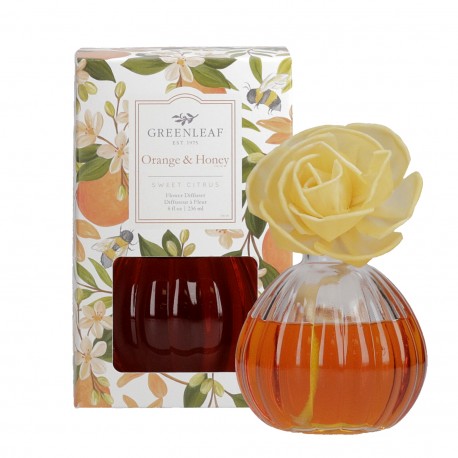 Namų kvapas Orange and Honey, rinkinys su gėle 236 ml.
